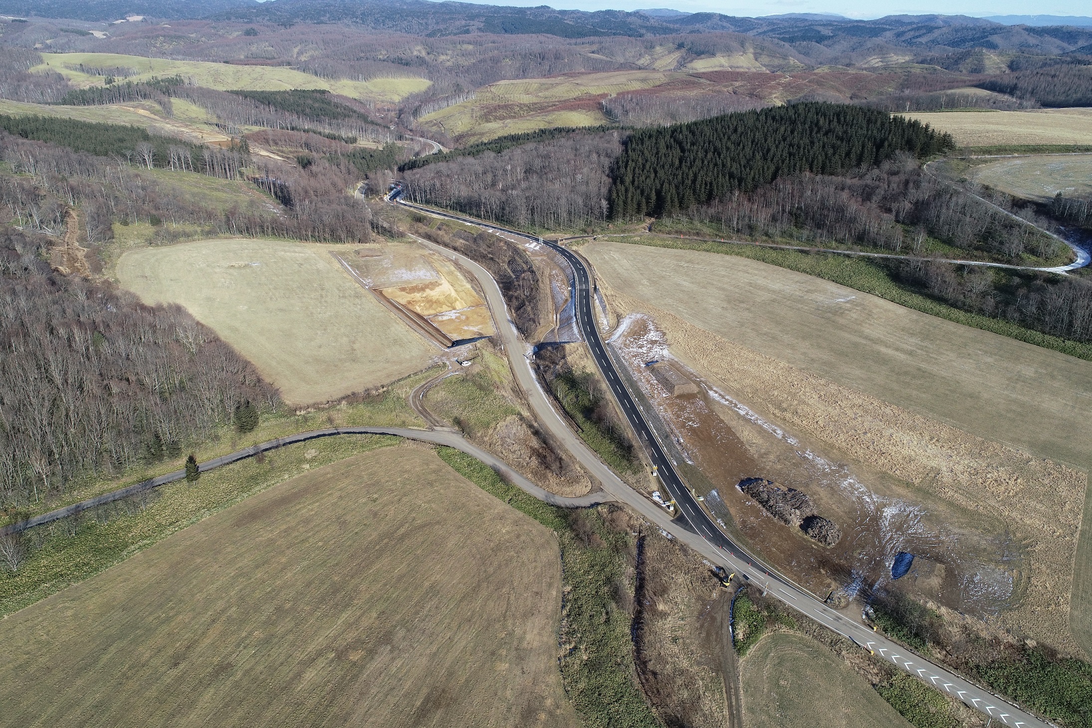 北海道横断自動車道　陸別町　日宗改良工事